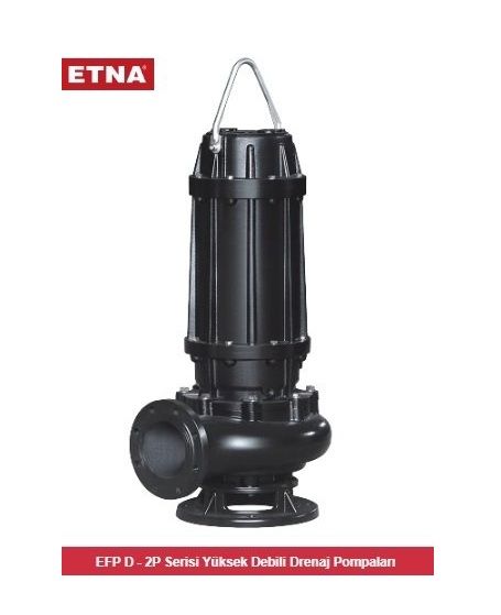 Etna EFP 55D-2P  7.5Hp 380V  Pik Döküm Gövdeli Yüksek Debili Drenaj Dalgıç Pompa