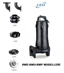 Leo 32SWPm3.6-17-1.1/QG    1.5Hp  220V  Döküm Gövdeli Bıçaklı Öğütücülü Atık Su Pompası
