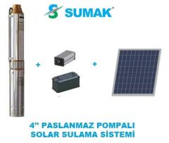 SUMAK,  4SDM310 SLR,  4'',  PASLANMAZ DALGIÇ POMPALI SOLAR SULAMA SİSTEMİ