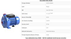 Sumak, SM100-P, 1Hp, 220V, Paslanmaz, Çarklı Santrifüj Pompa