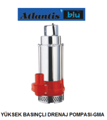 Atlantis GMA-20S  1.5Hp 220V  Yüksek Basınçlı  Kapalı Fanlı Keson Kuyu Drenaj Dalgıç Pompa