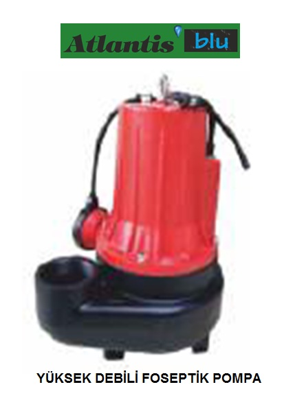 Atlantis Blu 80WQ 15-2.2T  3Hp 380V Yüksek Debili Foseptik Dalgıç Pompa