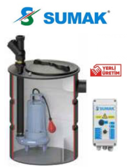 Sumak SMAC-2200 A 200LT 380V Tek Pompalı Atık Su Transfer Ünitesi