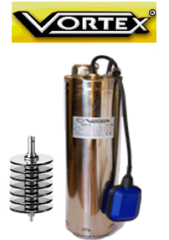Vortex SRX 804 M 2Hp 220v Paslanmaz Çelik Fanlı Panolu Keson Kuyu Dalgıç Pompa