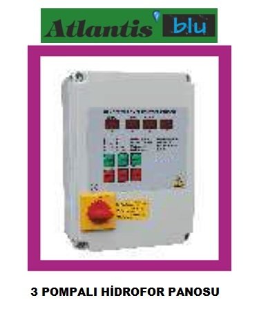 Atlantis KRS 3S1-3M  1-3 Hp  220V   Elektronik Kartlı Üç Pompalı Hidrofor Panosu