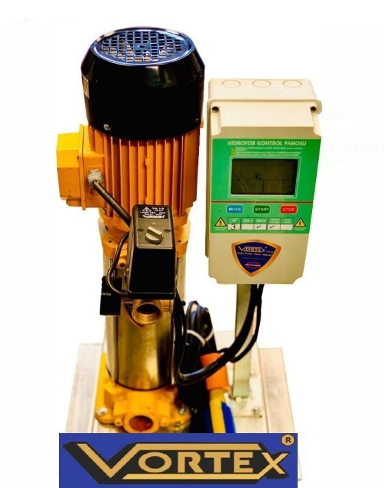 Vortex YBT 100-07     7.5Hp 380V  Tanksız Tek Pompalı Dik Milli Çok Kademeli Süper Sessiz Yüksek Basınçlı Hidrofor