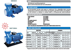 Sumak Smt 1000/4 10Hp 380v 4\'\' Çıkışlı Santrifüj Pompa