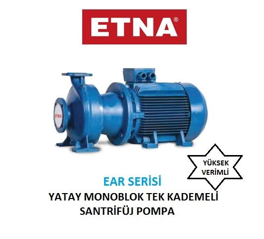 Etna EAR4 32-16/07  1Hp 380V  Pik Döküm Gövdeli  Yatay Monoblok Tek Kademeli Santrifüj Pompa (1450 d/dk-Trifaze)