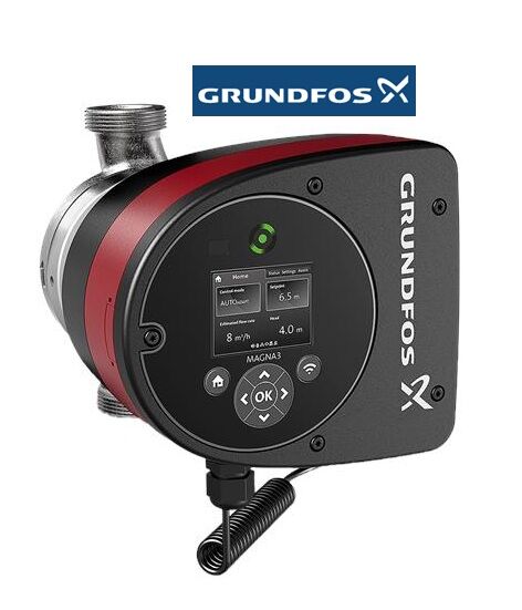 Grundfos MAGNA3 25-40 N 180mm DN25 PN10 Paslanmaz Çelik Gövdeli Dişli Tip Frekans Konvertörlü Sirkülasyon Pompası - 97924336