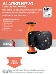 Alarko NPVO 25/4-180 Frekans Kontrollü Sirkülasyon Pompası