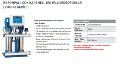 Etna 2 KO 45/6-185 25hp 380v İki Pompalı Çok Kademeli Paket Hidrofor