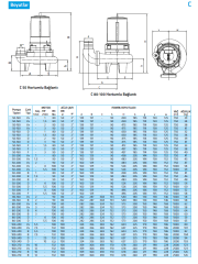 Standart C 50-200 F (4 kW - 5.5 HP) Parçalayıcı Bıçaklı Dalgıç Pompa
