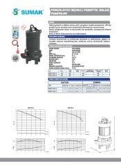 SUMAK SBRT 150/2-P 11kW 15HP ÖZEL PARÇALAYICI BIÇAKLI DALGIÇ POMPA
