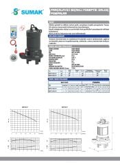 SUMAK SBRT 150/3-P 11kW 15HP ÖZEL PARÇALAYICI BIÇAKLI DALGIÇ POMPA