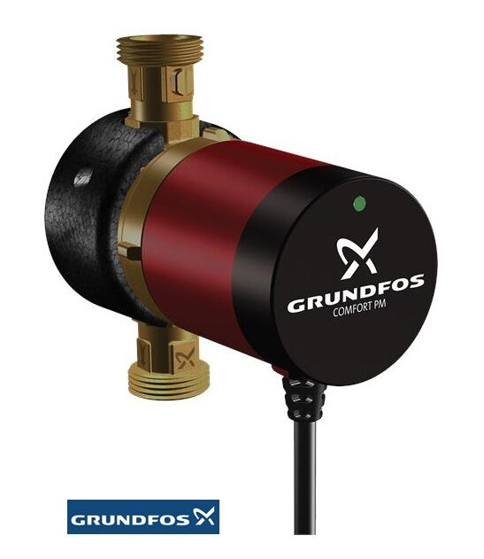GRUNDFOS  COMFORT (ÇEKVALFLİ) COMFORT 15-14 BX PM  BRONZ GÖVDELİ TEK HIZLI RE-SİRKÜLASYON POMPASI - KULLANIM SUYU SICAK SU POMPASI - BOYLER HATLARI İÇİN - 97916772