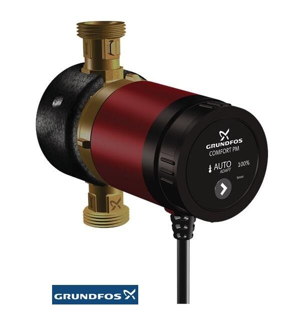 GRUNDFOS  COMFORT AUTOADAPT (ÇEKVALFLİ) COMFORT 15-14 BXA PM  BRONZ GÖVDELİ TEK HIZLI RE-SİRKÜLASYON POMPASI - KULLANIM SUYU SICAK SU POMPASI - BOYLER HATLARI İÇİN - 97916749