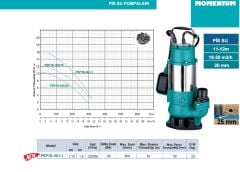 MOMENTUM PSP18-16/1.1 220V PİS SU POMPASI