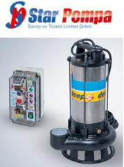 Star SPK 220 T 2hp 380v Açık Fanlı Pis Su Endüstriyel Tip Dalgıç Pompa
