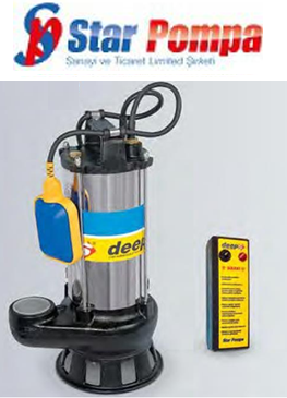 Star SPF 150/2 M 1.5hp 220v Açık Fanlı Pis Su Foseptik Tip Dalgıç Pompa
