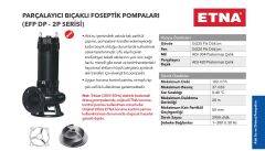 Etna EFP 40DP-2P  5.5Hp 380V Döküm Gövdeli Parçalayıcı Bıçaklı Foseptik Dalgıç Pompa