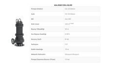 SUMAK SDTK 750/6 75HP  380V  Döküm Gövdeli Ağır Tip Foseptik Dalgıç Pompa - 1450 d/d