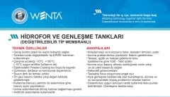 Wenta WE-24-Y  24 Litre 10 Bar Yatık Tip Hidrofor ve Genleşme Tankı