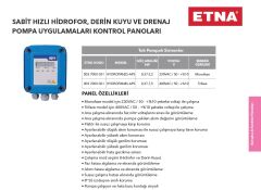 Etna HYDROPAN2S-APS  0.37-2.2kW 220V  Tek Pompalı Sistemler Sabit Hızlı Hidrofor ve Derin Kuyu Sondaj Drenaj Dalgıç Pompa Uygulamaları İçin Kontrol Panosu