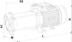 Sumak SYM8-220/6  2.2Hp 220V  Yatay Milli Kademeli Pompa