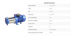 SUMAK SYMT12 220/4 2.2Hp 380V Yatay milli Kademeli Pompa