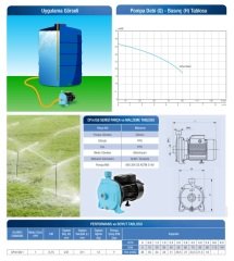 Alarko CPM 158/1    1Hp 220V   Domestik Kullanım İçin Monoblok Santrifüj Pompa
