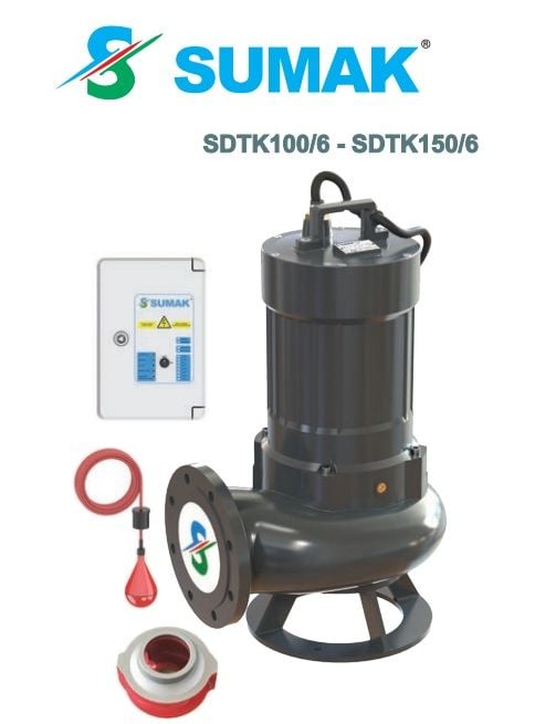 SUMAK, SDTK 150/6, 15HP, 380V, Foseptik Dalgıç Pompa
