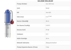 Sumak, 5SDF5, 1Hp, 220V, 5\'\' Derin Kuyu Dalgıç Pompası