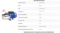 Sumak SMINOX100J-T  1Hp 380V  Paslanmaz Kendinden Emişli Jet Pompa