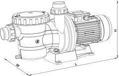 Sumak, SMHT85, 0.85Hp, 380V, Ön Filtreli Havuz Pompası