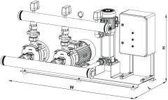 Sumak SMKT 750/2 EEJY  2X7.5 Hp-1X1.8 Hp  380V  Elektrikli+Elektrikli ve Joker Pompalı Yangın Söndürme Hidroforu