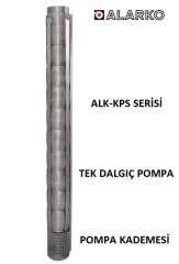 Alarko 8125/02-AA   17.5Hp  8'' Paslanmaz Çelik Derin Kuyu Tek Dalgıç Pompa (Tek Pompa-Pompa Kademesi) ALK-KPS Serisi