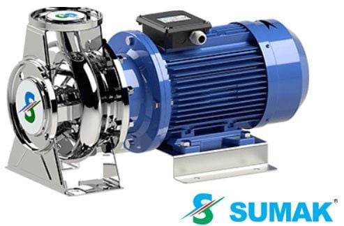 Sumak SMINOX 160/32  2Hp 380V Komple Paslanmaz Çelik Rijit Kaplinli Flanşlı Santrifüj Pompa (AISI 316)