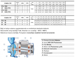 Pedrollo HFm 6B 2hp 220v 3\'\' Çıkışlı Santrifüj Pompa