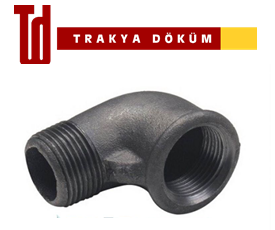 Trakya Döküm 1'' Siyah Kuyruklu Dirsek