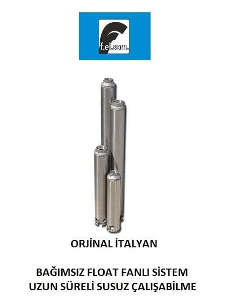 Felsom FP 4D055   5.5Hp   4'' Bağımsız Float Noril Fanlı Dalgıç Pompa (Tek Pompa-Pompa Kademesi-Motorsuz)