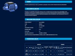 SUMAK SMT10-S 1HP SICAK SU PREFERİKAL POMPA