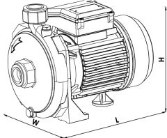 Sumak, SMT220/1.5-S, 2.2Hp, 380V, Sıcak Su Santrifüj Pompa