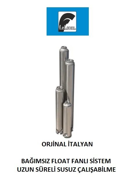 Felsom FP 4L075   7.5Hp   4'' Bağımsız Float Noril Fanlı Dalgıç Pompa (Tek Pompa-Pompa Kademesi-Motorsuz)