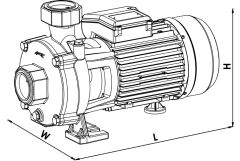 SUMAK, SMK220/2-S, 220V, 2.2Hp, ÇİFT KADEMELİ SICAK SU SANTRİFÜJ POMPA