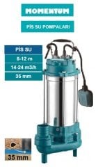 MOMENTUM PSP30-9/1.1   -1.5HP-220V- PASLANMAZ GÖVDELİ PİS SU DRENAJ DALGIÇ  POMPASI
