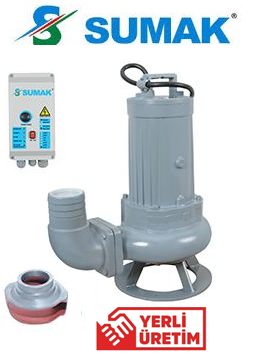 Sumak SDTK 150/4 15HP 380V 4\'\' Çıkışlı Foseptik Dalgıç Pompa