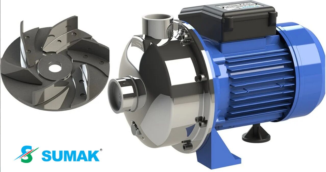 Sumak, SMINOX/A-400/2T-S, 4Hp, 380V, Paslanmaz Sıcak Su Santrifüj Pompası