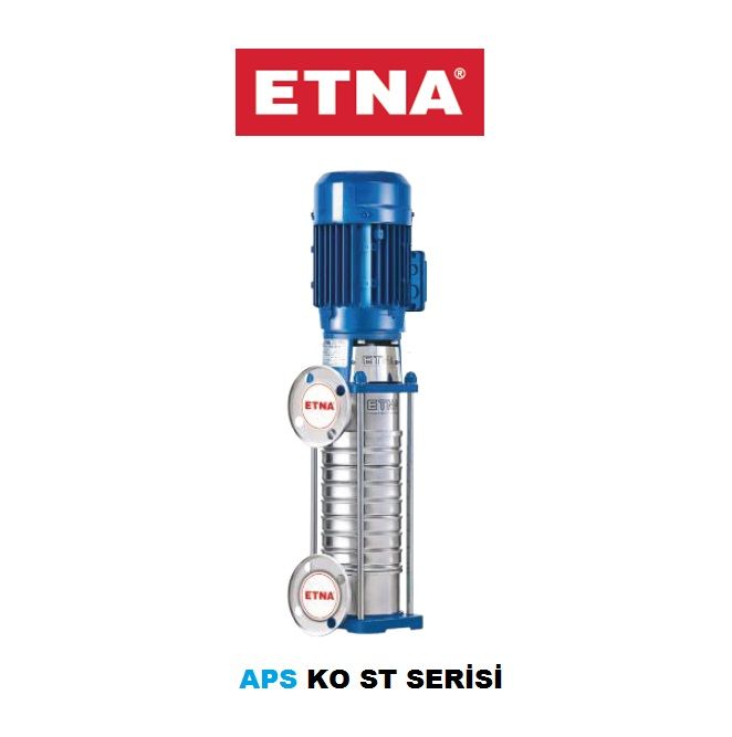Etna APS KO-ST 16/6-55  7.5Hp 380V Komple Paslanmaz Çelik Dik Milli Çok Kademeli Kompakt Yapılı Yüksek Verimli Santrifüj Pompa - Aisi 304 (2900 d/dk)