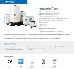Global Water  PWB-60LV  60 Litre 10 Bar Dikey Ayaklı Patlamayan Genleşme Tankı
