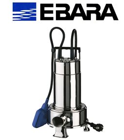 Ebara RIGHT 100 1hp 380v Komple Paslanmaz Çelik Dalgıç Açık Fanlı Atık Su Pompa